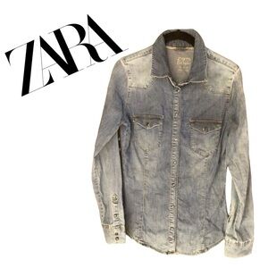 Denim shirt🌴ZARA
